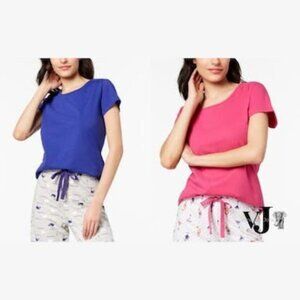 Charter Club Cotton Short-Sleeve Soft Knit Pajama Top, Choose Sz/Color